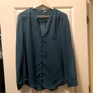 EUC Bundle of 3 Old Navy Long-Sleeve Semi-Sheer Blouses/Tops, Size L ✔️Them Out!